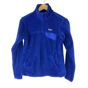 Patagonia Women's Medium Re-Tool Snap-T Fleece Pullover Cobalt Blue Polartec